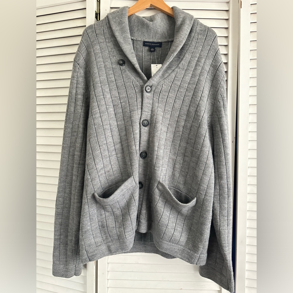 BANANA REPUBLIC grey cardigan L